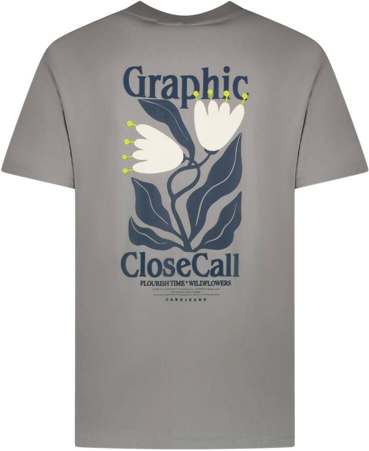 Cars regular T-shirt met backprint grijs - Foto 3