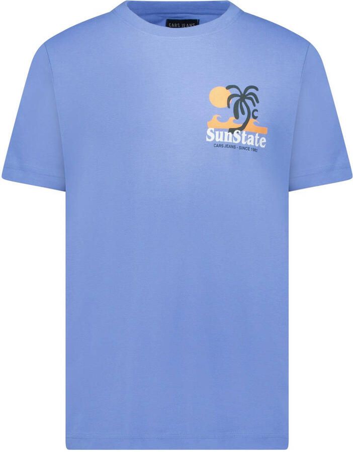 Cars regular T-shirt met backprint lavendel