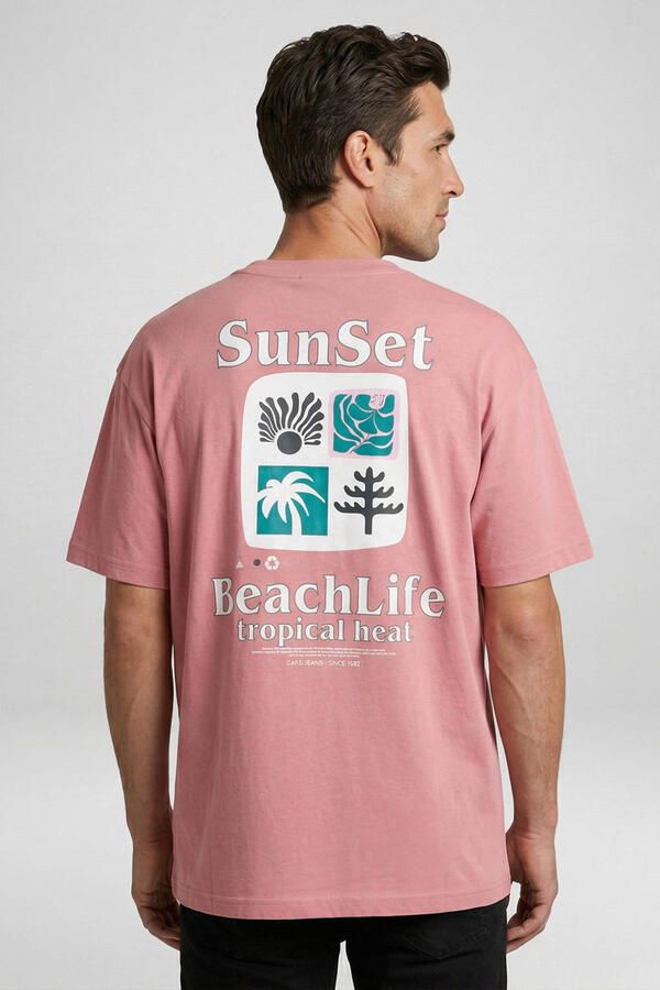Cars regular T-shirt met backprint roze - Foto 2