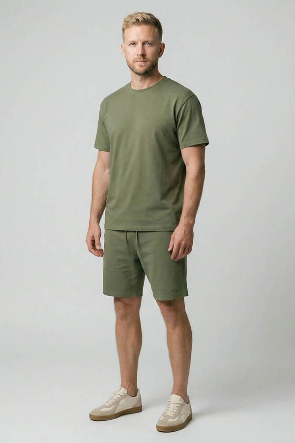 Cars regular T-shirt met short donkergroen (set van 2)