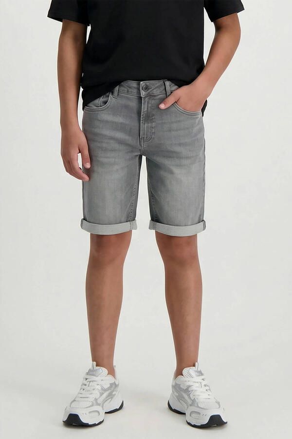 Cars regular waist short grey denim