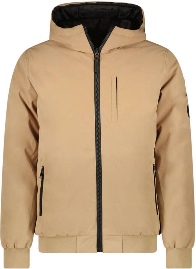 Cars reversible gewatteerde winterjas RUSTHAR zwart bruin