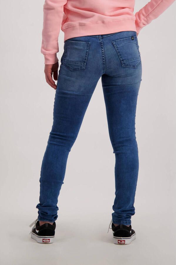 Cars skinny jeans Eliza dark used Blauw Meisjes Stretchdenim Effen 140 - Foto 2