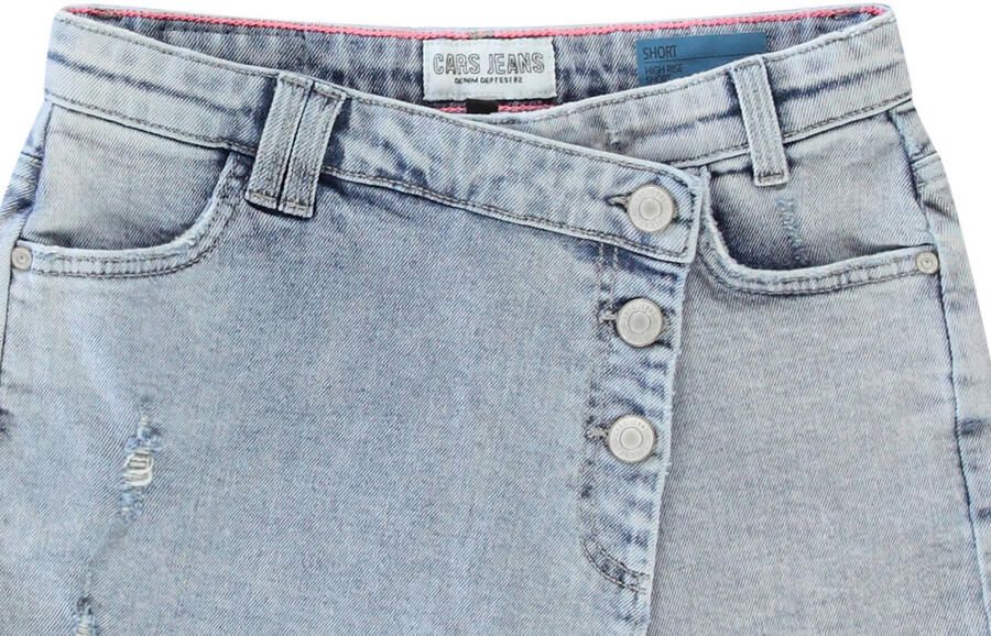 CARS JEANS Korte regular fit jeans met asymmetrische knoopsluiting - Foto 2