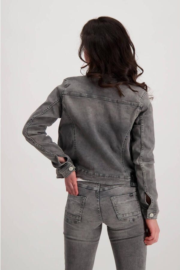 Cars spijkerjas Jorinda grey used Grijs Meisjes Stretchdenim Klassieke kraag 116 - Foto 3