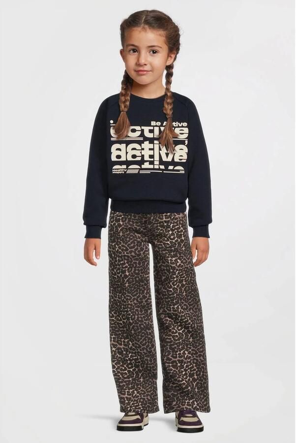 Cars straight jeans high waist bruin Meisjes Stretchdenim Dierenprint - Foto 5