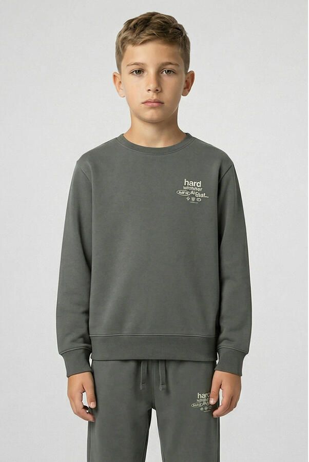 Cars sweater met backprint antraciet
