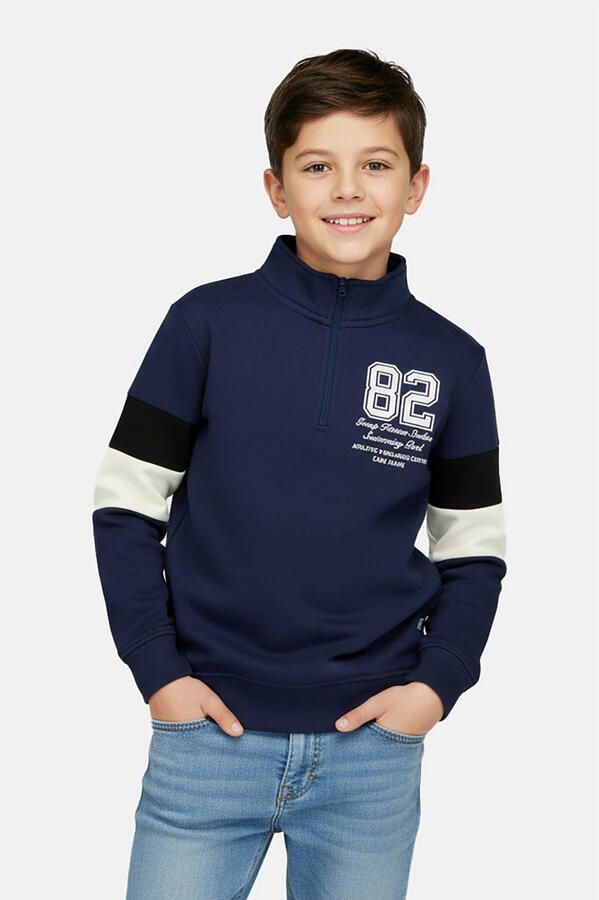 Cars sweater met backprint donkerblauw