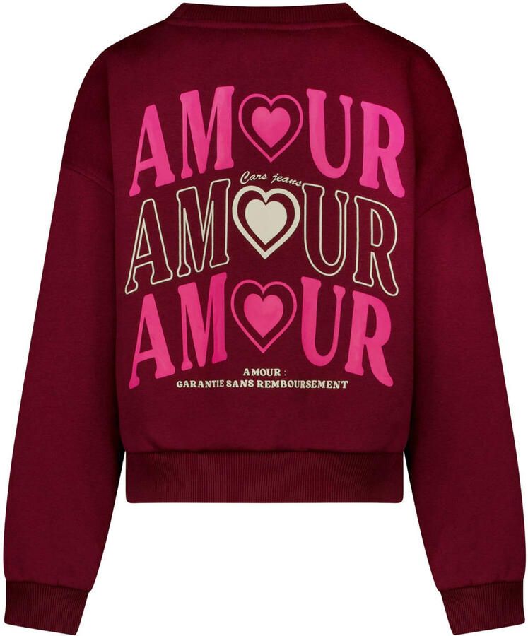 Cars sweater met backprint donkerrood roze Backprint - Foto 2