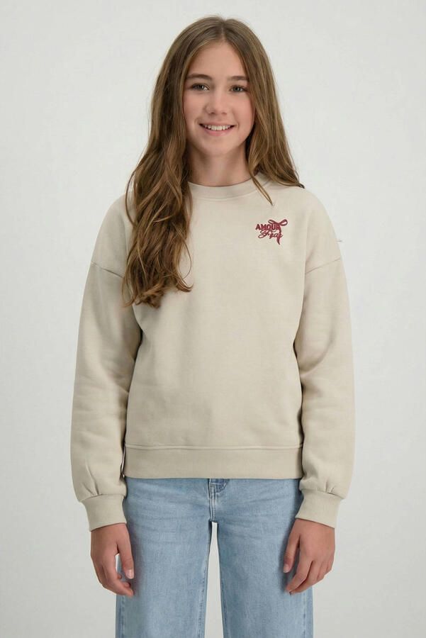 Cars sweater met backprint zand