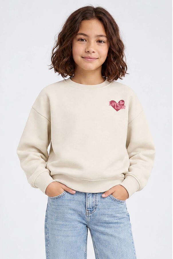 Cars sweater met backprint zand Beige Backprint