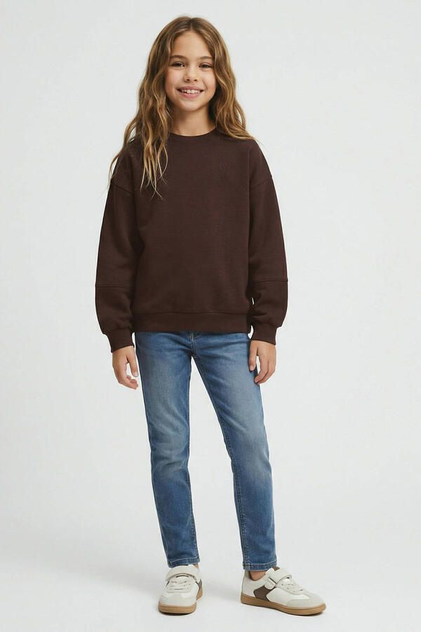 Cars sweater met logo bruin