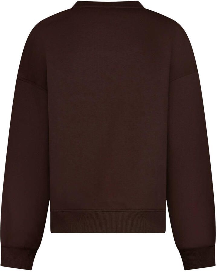 Cars sweater met logo donkerbruin Logo
