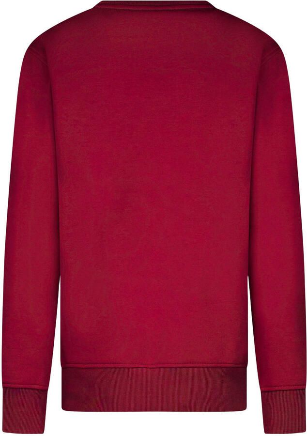 Cars sweater met logo donkerrood Effen