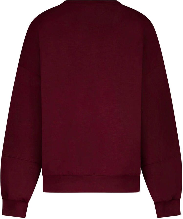 Cars sweater met logo donkerrood Meisjes Polyester Ronde hals Logo