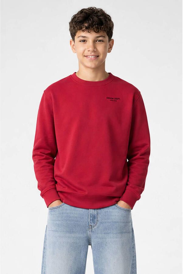 Cars sweater met logo donkerrood Effen - Foto 2