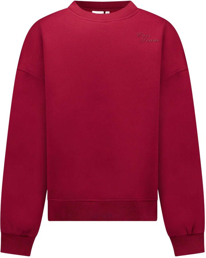 Cars sweater met logo donkerrood