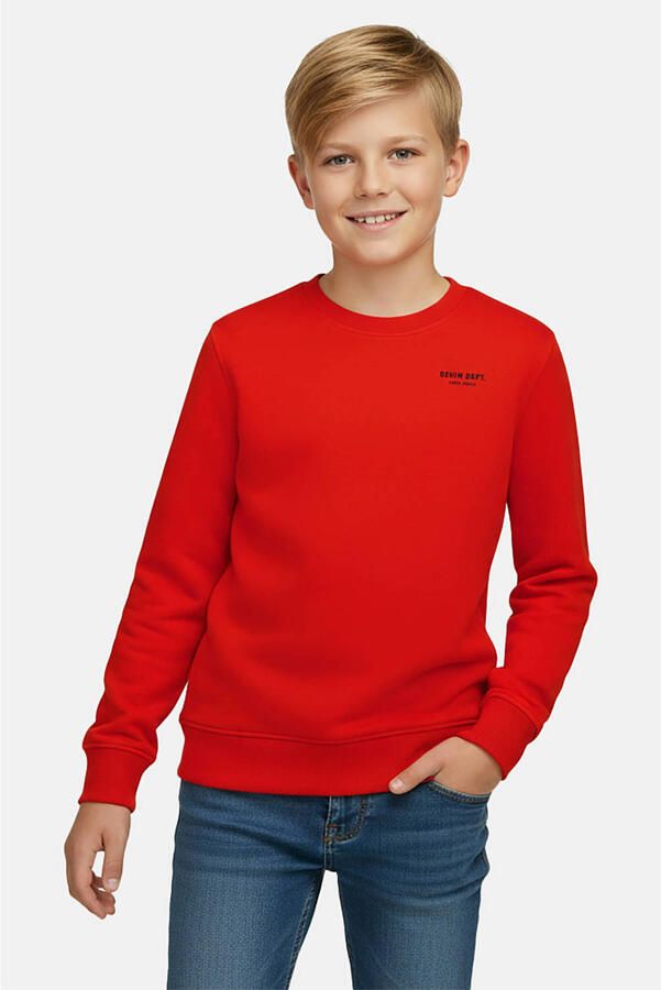 Cars sweater met logo rood Effen | Sweater van