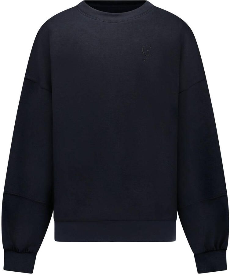 Cars sweater met logo zwart Meisjes Polyester Ronde hals Logo