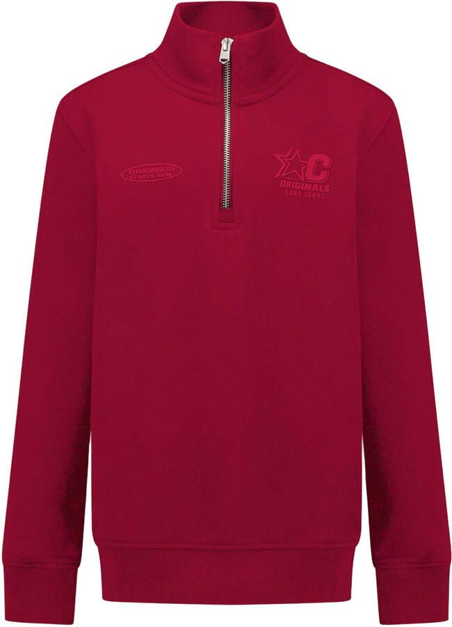Cars sweater met print donkerrood