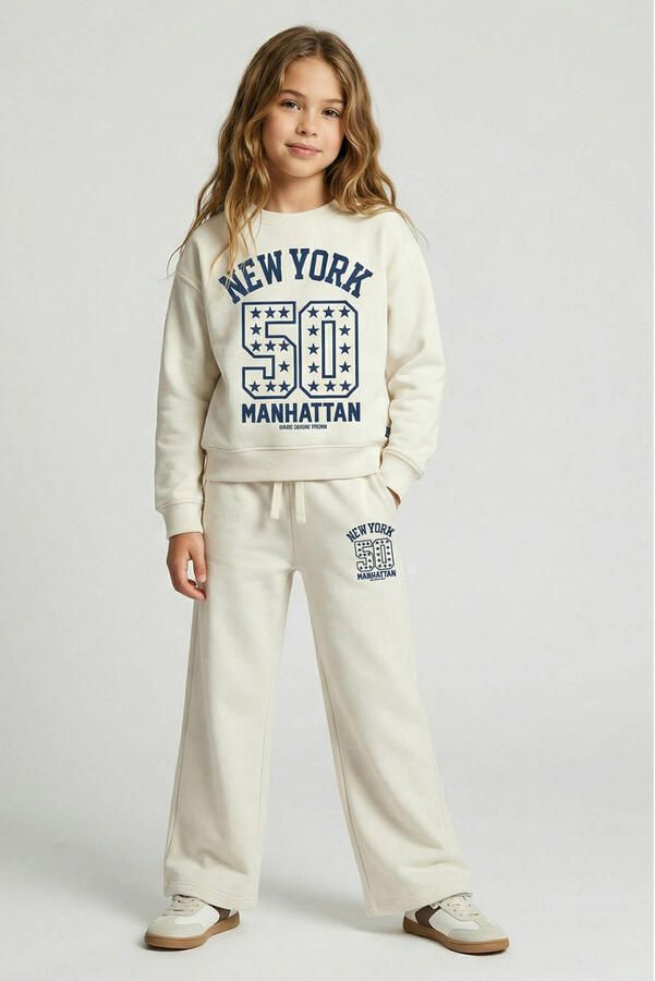 Cars sweater met print ecru donkerblauw