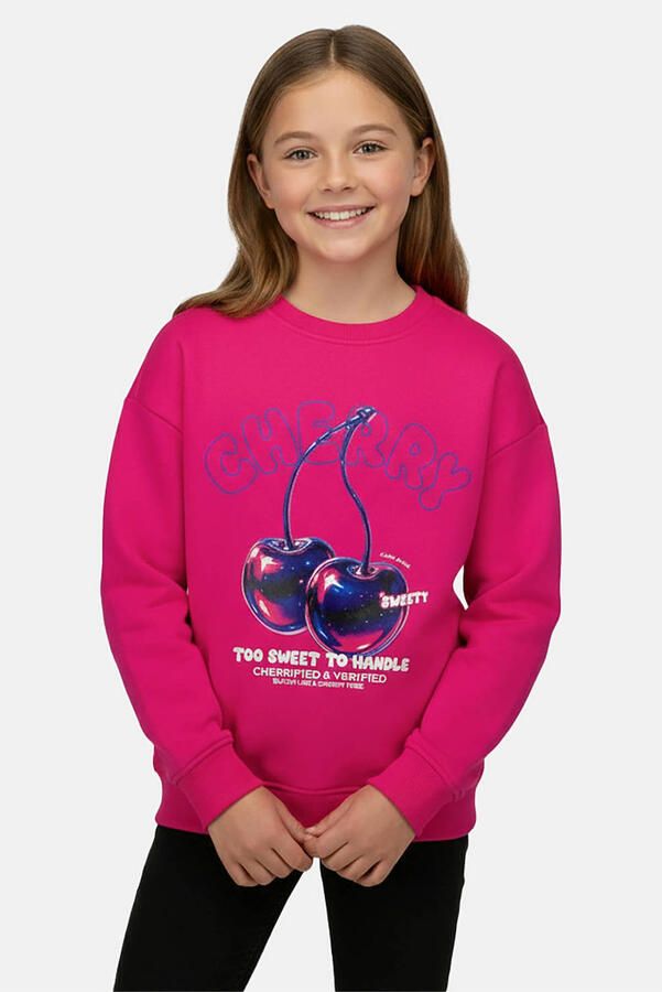 Cars sweater met print fuchsia