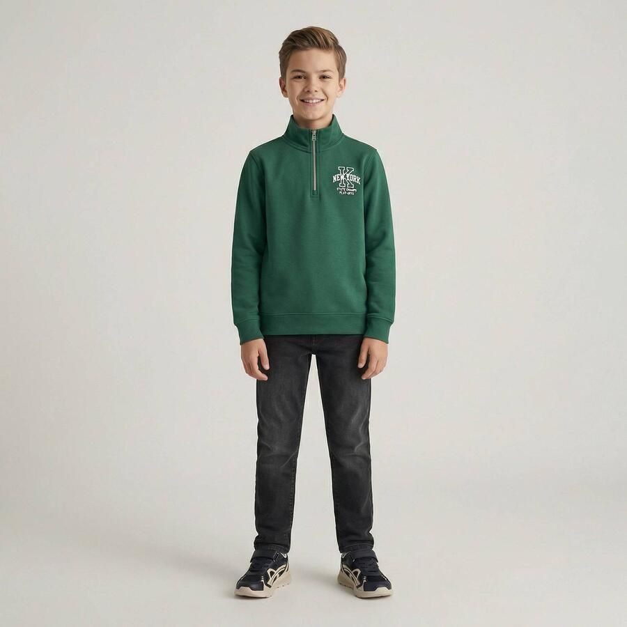 Cars sweater met print groen