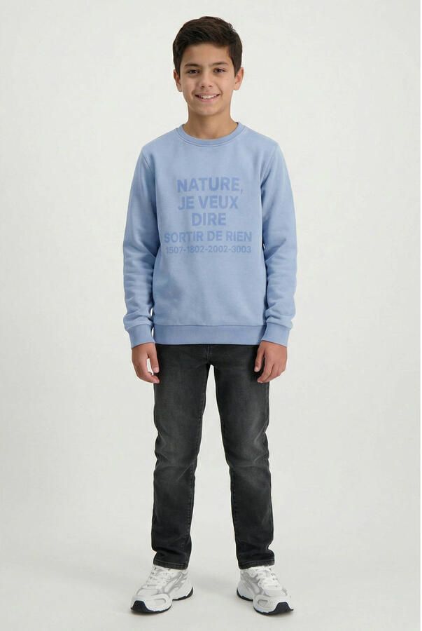 Cars sweater met print lichtblauw Printopdruk