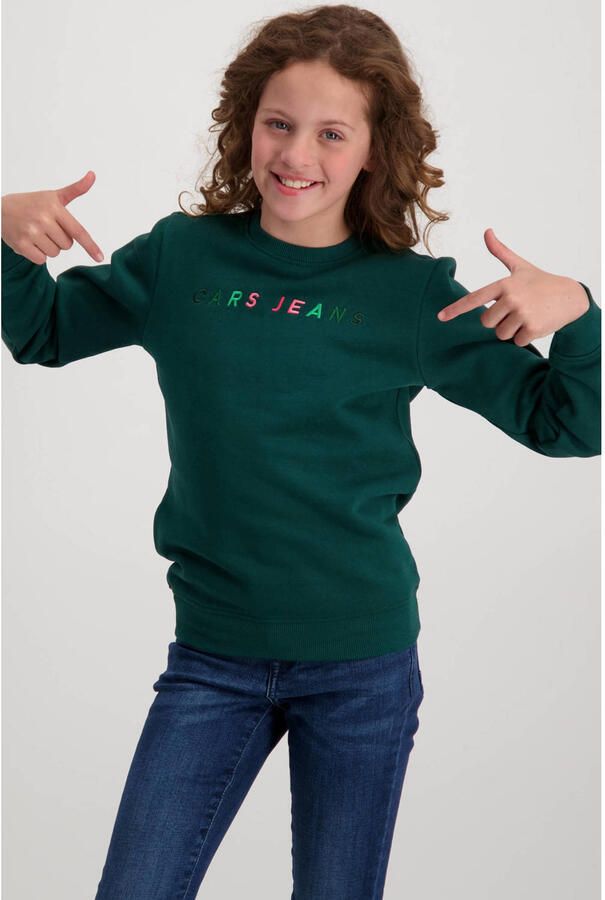 Cars sweater Nana met tekst Groen Tekst 104 | Sweater van
