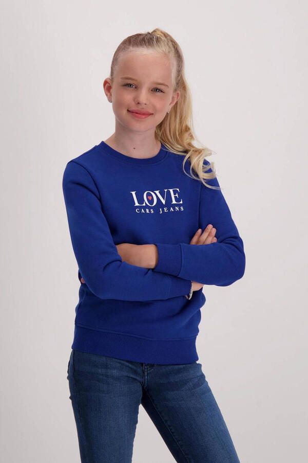 Cars sweater SALLY met printopdruk kobaltblauw Printopdruk 128