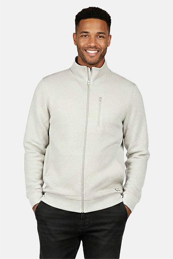 Cars sweatvest met textuur lichtgrijs