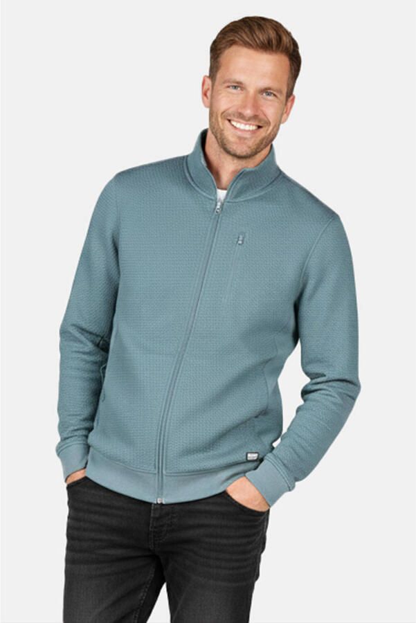 Cars sweatvest met textuur blauw