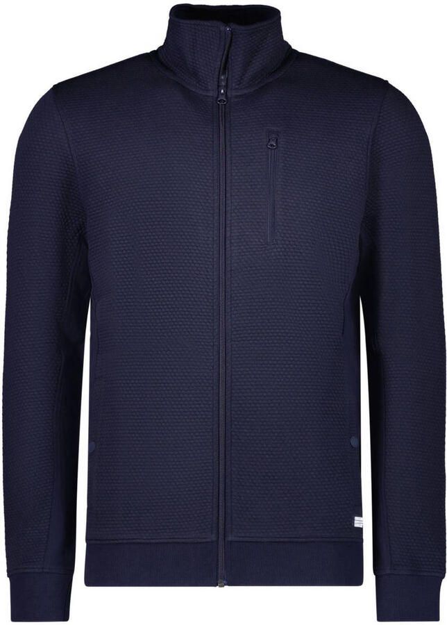 Cars sweatvest met textuur donkerblauw