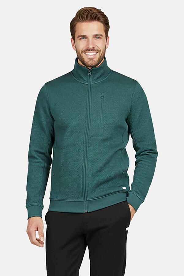 Cars sweatvest met textuur groen