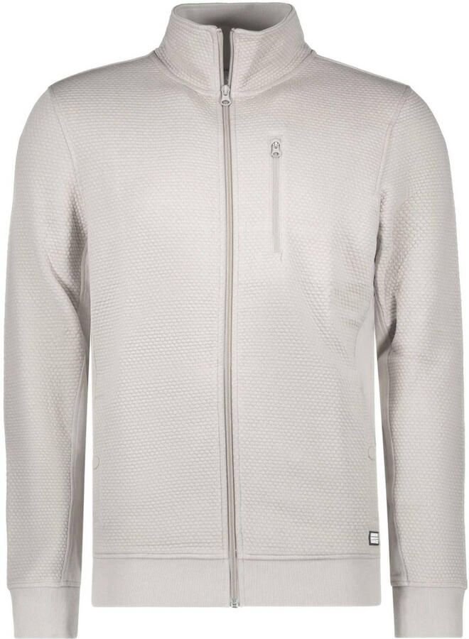 Cars sweatvest met textuur lichtgrijs