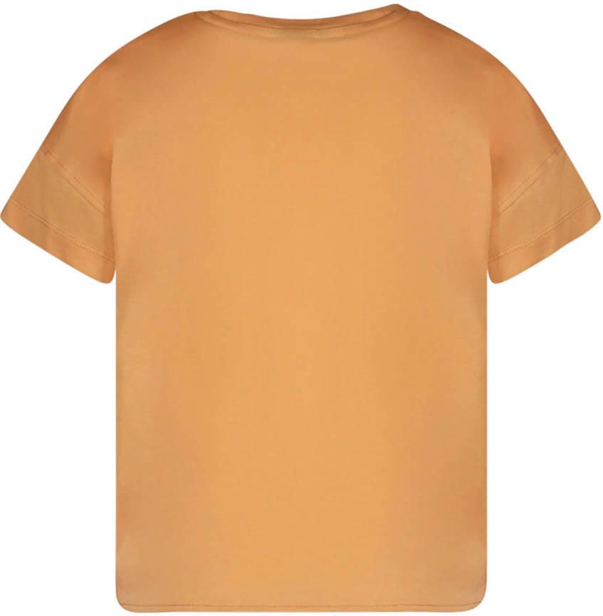 Cars T-shirt MADISON met printopdruk perzik Oranje Meisjes Katoen Ronde hals 152