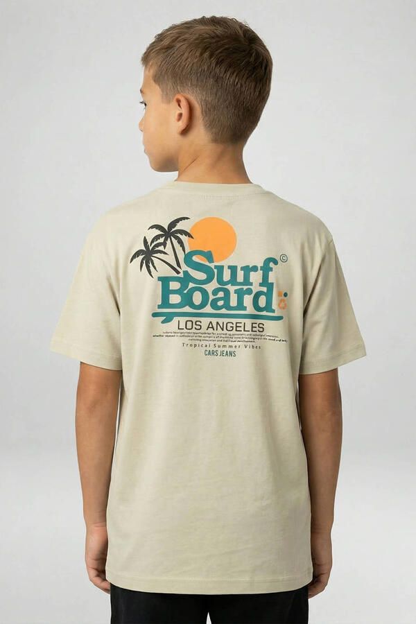 Cars T-shirt met backprint beige - Foto 3