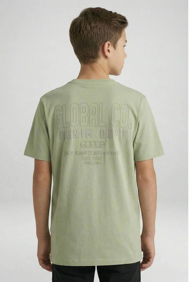 Cars T-shirt met backprint groen