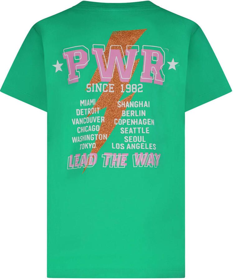 Cars T-shirt met backprint groen