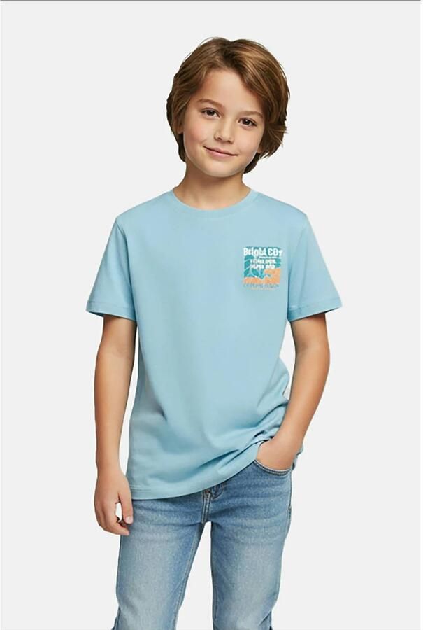 Cars T-shirt met backprint lichtblauw