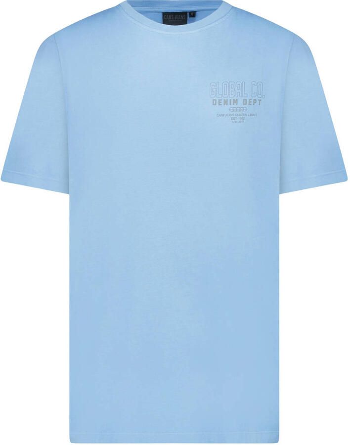 Cars T-shirt met backprint lichtblauw