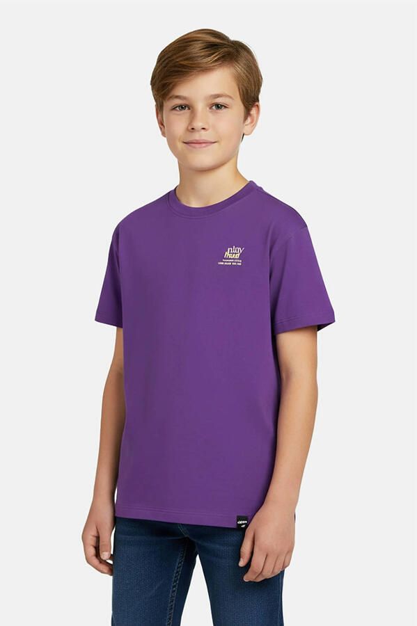 Cars T-shirt met backprint paars