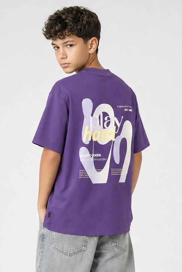 Cars T-shirt met backprint paars - Foto 2
