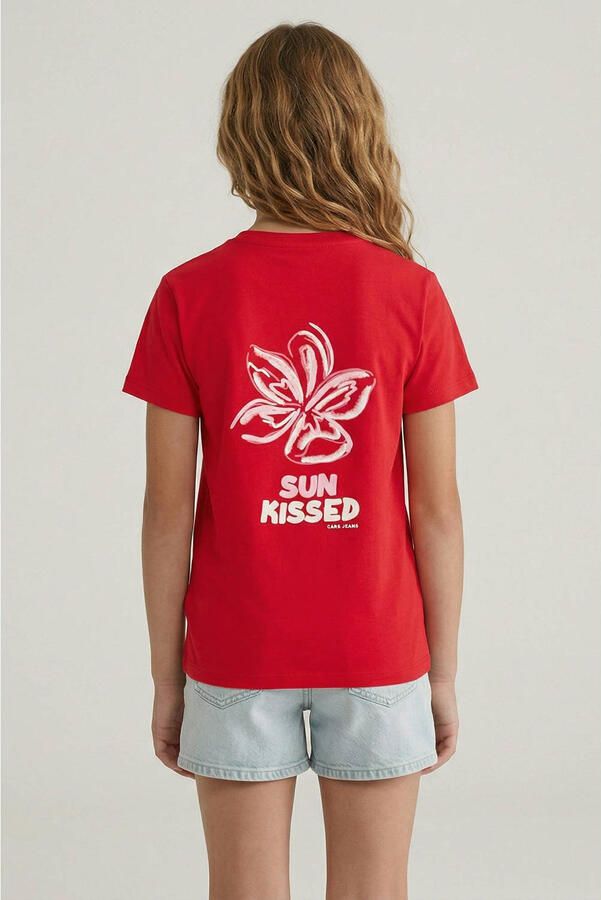 Cars T-shirt met backprint rood - Foto 3