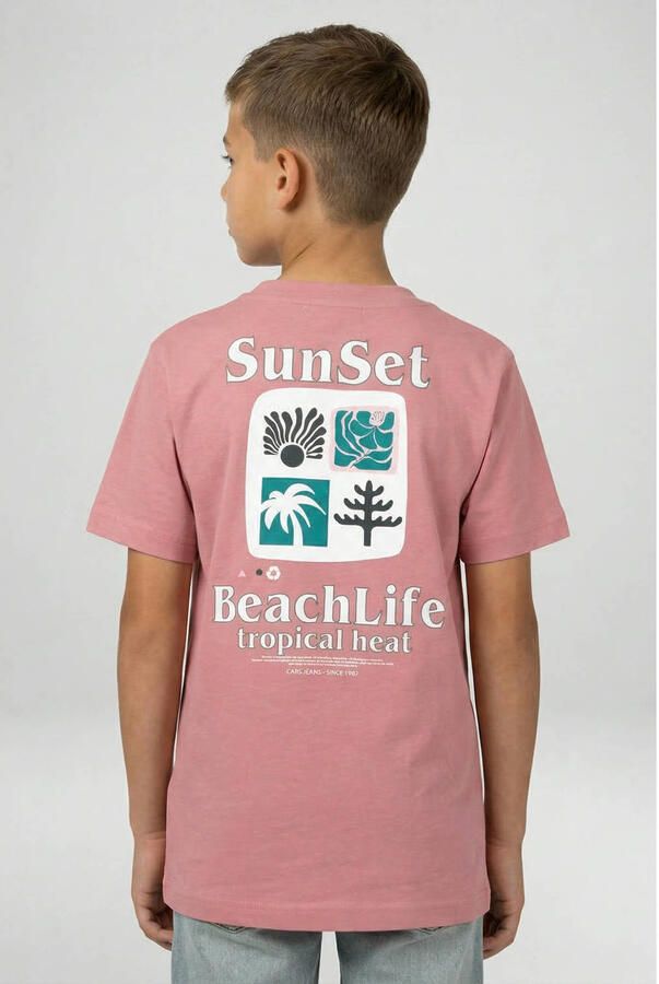 Cars T-shirt met backprint roze - Foto 2