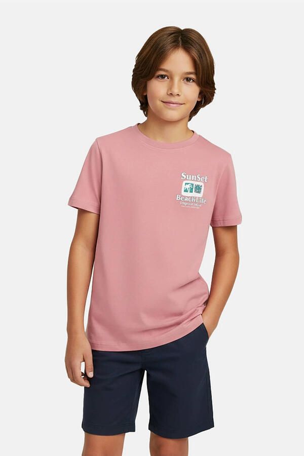 Cars T-shirt met backprint roze