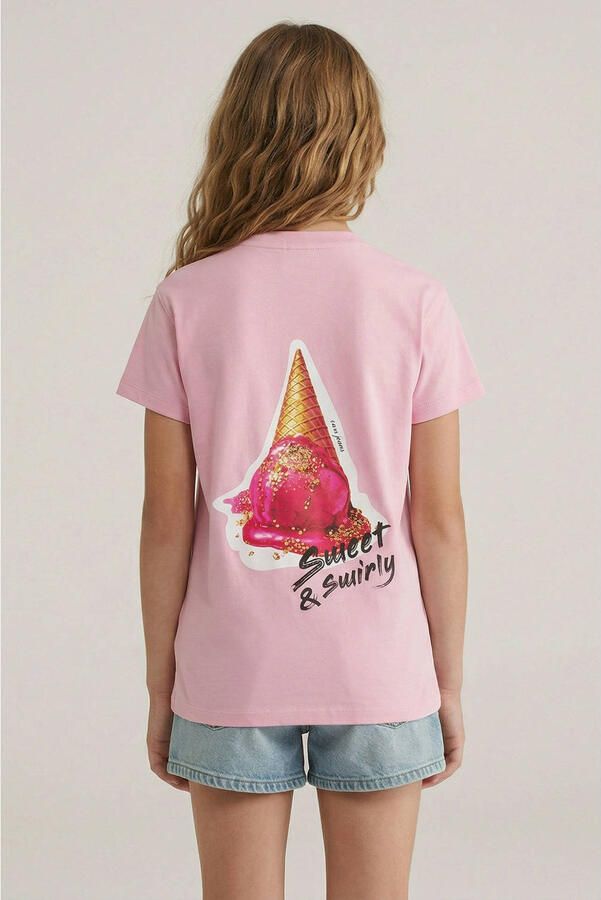 Cars T-shirt met backprint roze - Foto 3