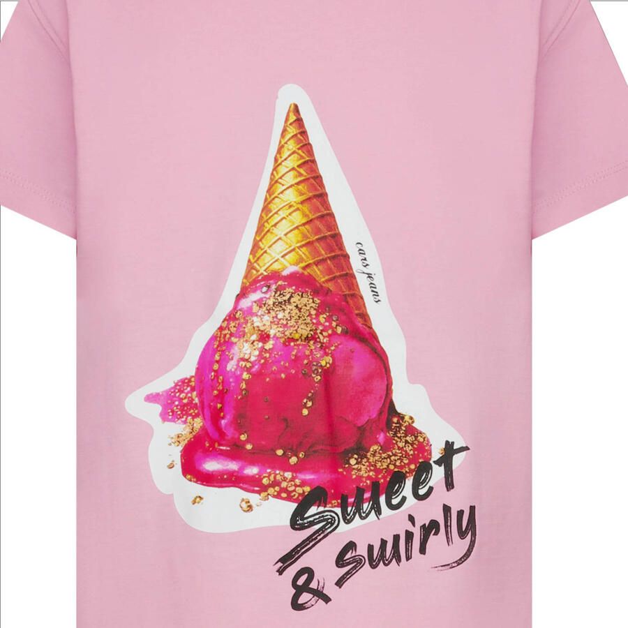 Cars T-shirt met backprint roze - Foto 2