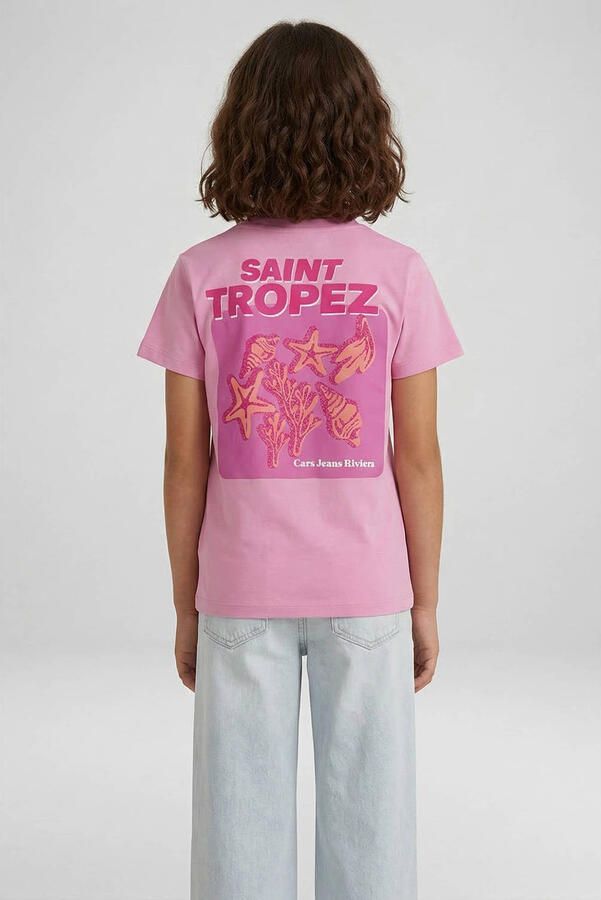 Cars T-shirt met backprint roze - Foto 2