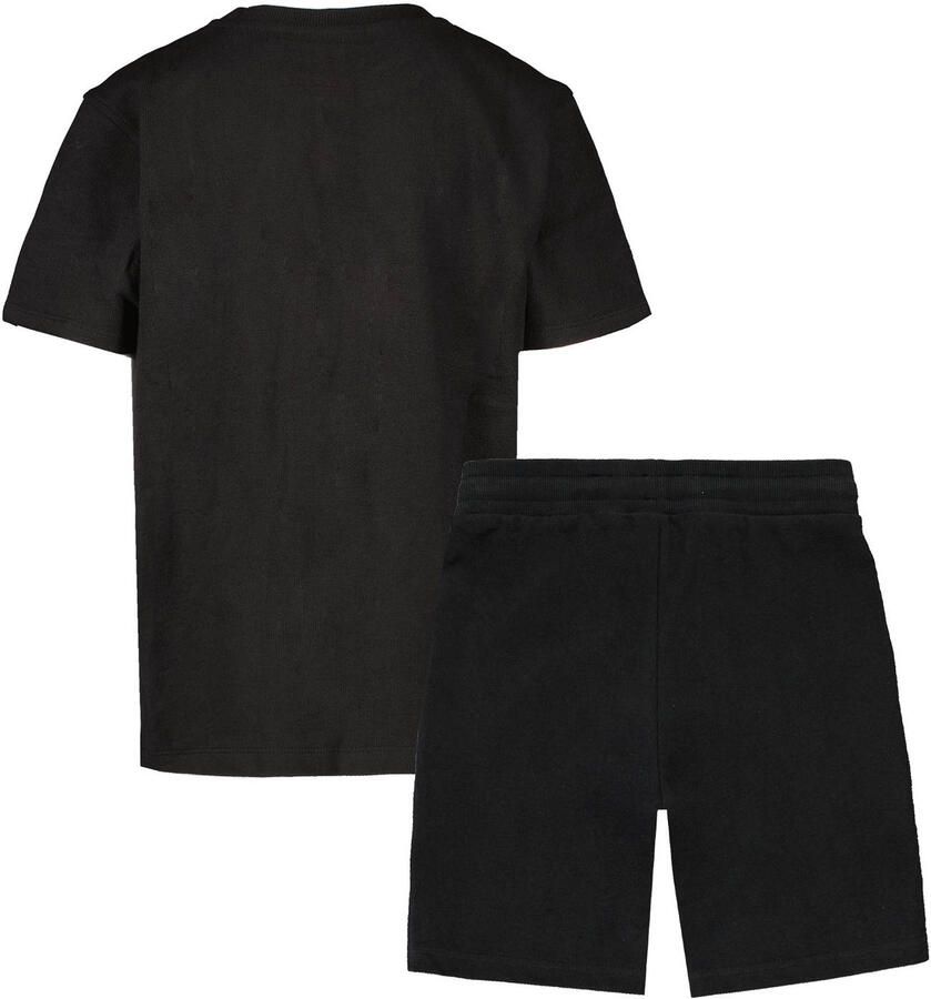 Cars T-shirt met short van badstof zwart (set van 2)